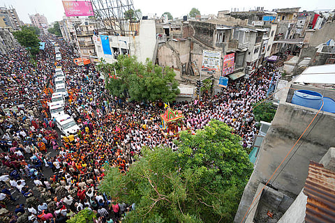 Annual Ratha Yatra procession in Ahmedabad